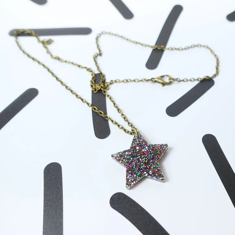 Glitter Star Mini Necklace