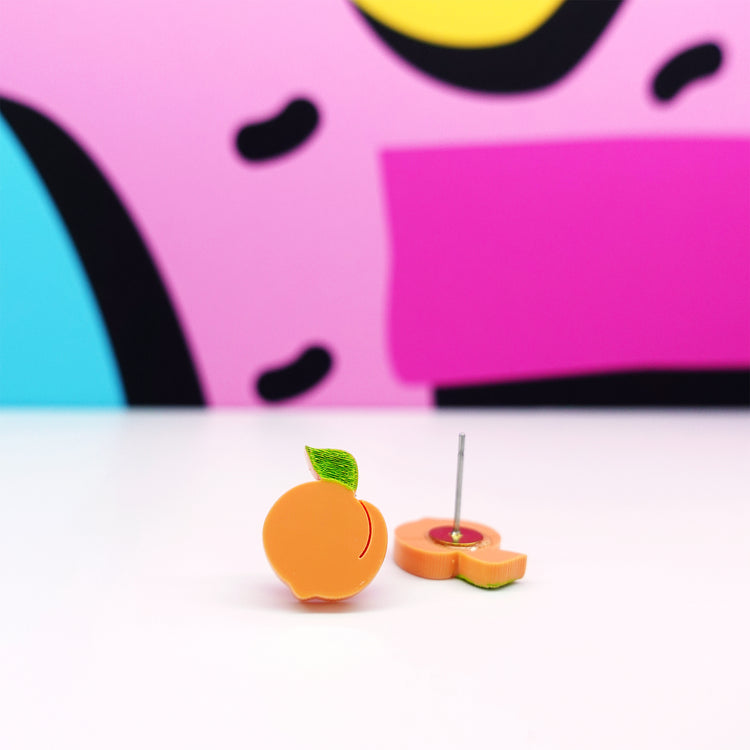 Peach Stud Earrings