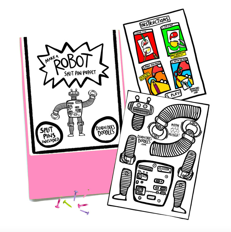 DIY Robot Split Pin Puppet