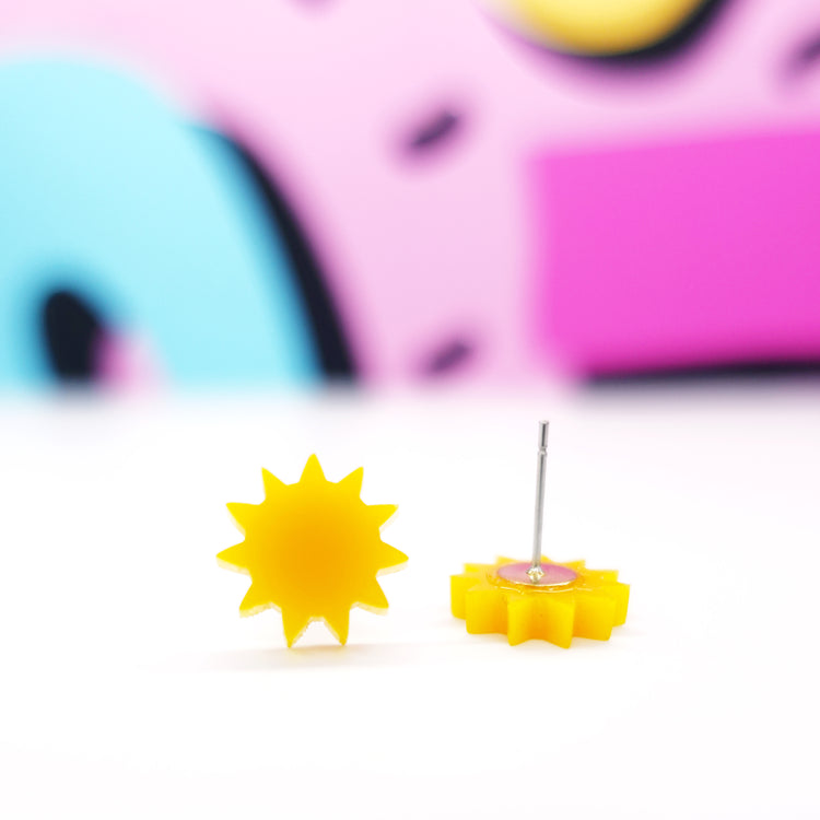 SUPER SECONDS Sun Stud Earrings