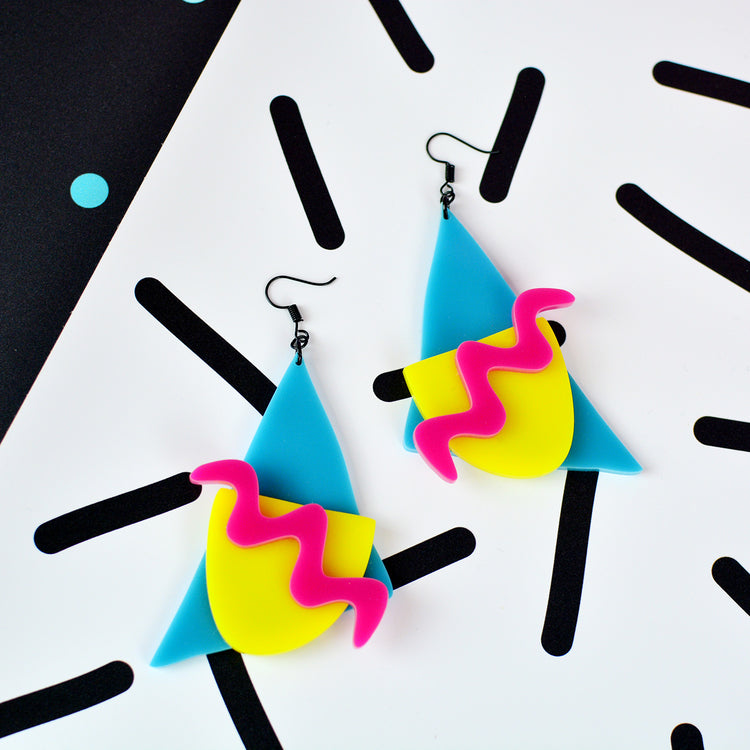 SUPER SECONDS Memphis Statement Earrings (MARKED)