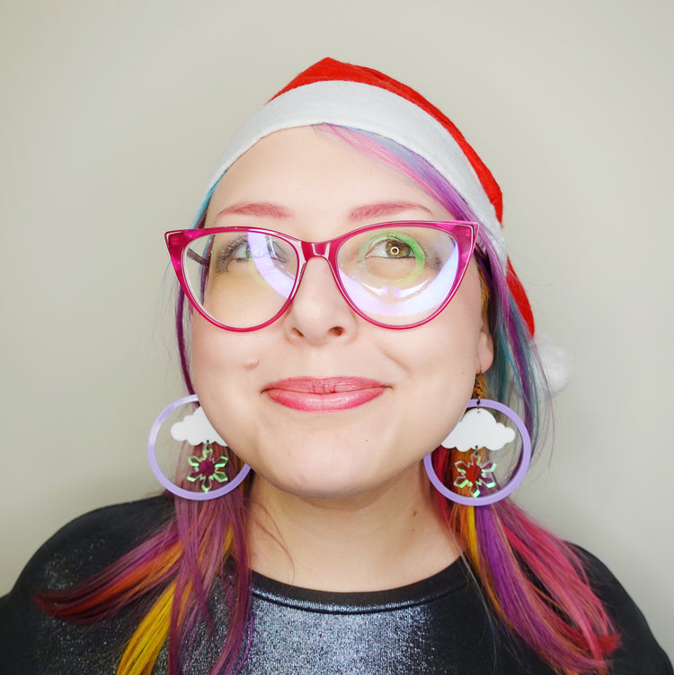 SUPER SECONDS Snowstorm Statement Earrings