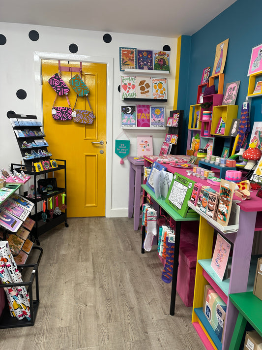 VISIT OUR COLOURFUL SHOP in Sunny Bank Mills