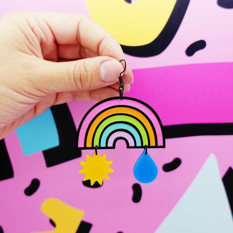SUPER SECONDS Rainbow Statement Earrings