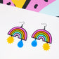 SUPER SECONDS Rainbow Statement Earrings