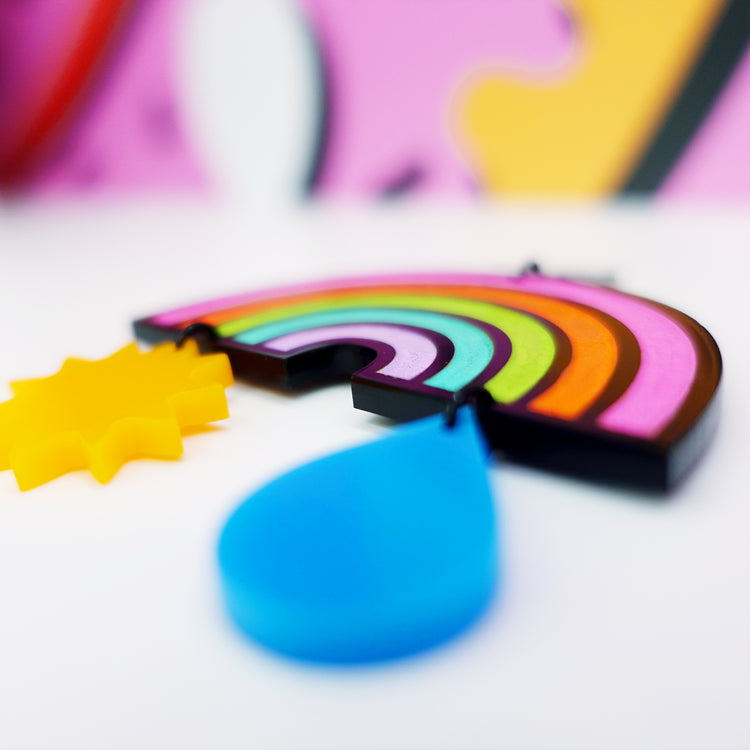 SUPER SECONDS Rainbow Statement Earrings