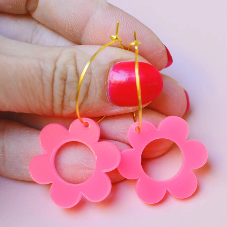 SUPER SECONDS Daisy Hoop Earrings