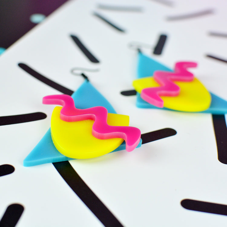 SUPER SECONDS Memphis Statement Earrings (MARKED)