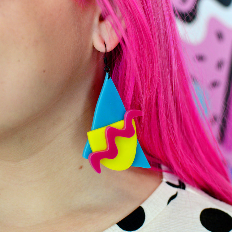 SUPER SECONDS Memphis Statement Earrings (MARKED)