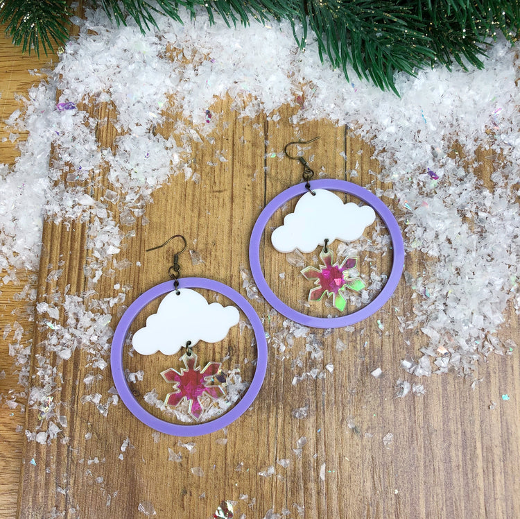 SUPER SECONDS Snowstorm Statement Earrings