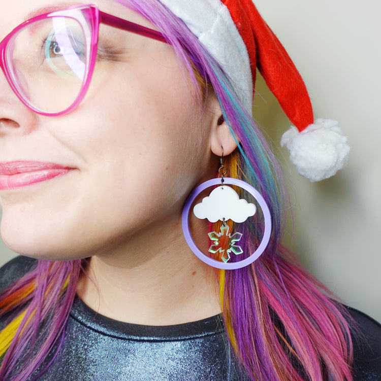 SUPER SECONDS Snowstorm Statement Earrings