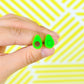 SUPER SECONDS Avocado Stud Earrings