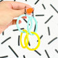 SUPER SECONDS Infinity Hoop Statement Earrings - RANDOM COLOUR