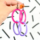 SUPER SECONDS Infinity Hoop Statement Earrings - RANDOM COLOUR