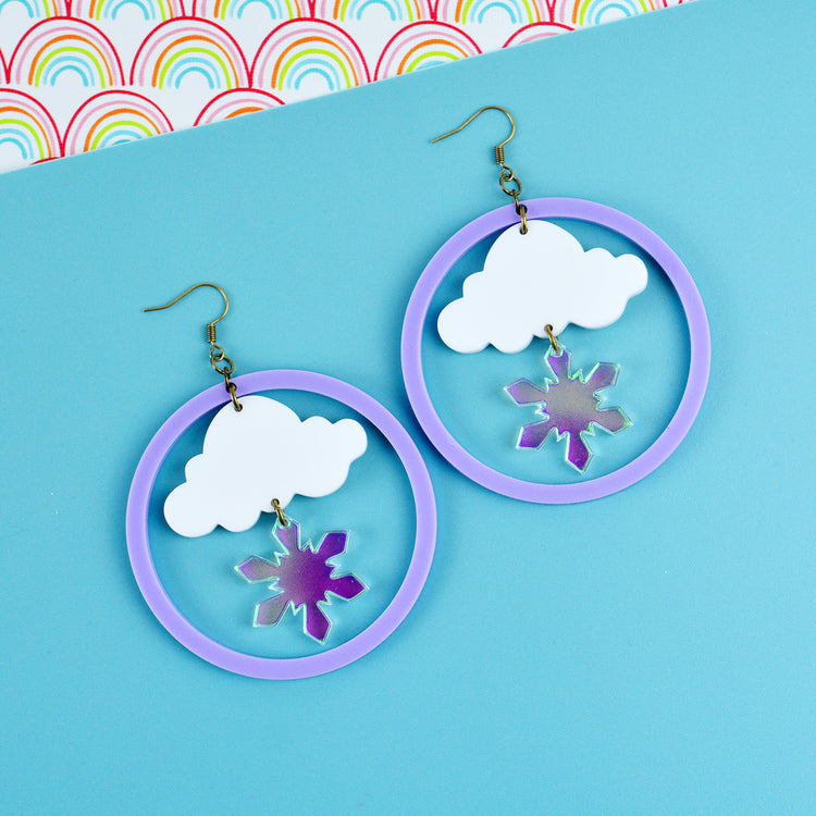 SUPER SECONDS Snowstorm Statement Earrings